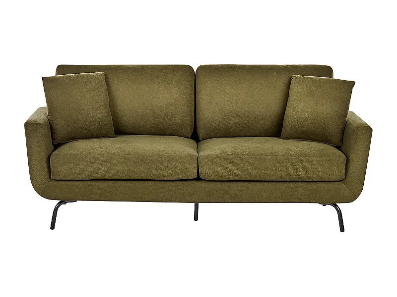Canapé 3 places VESALA Tissu Vert foncé