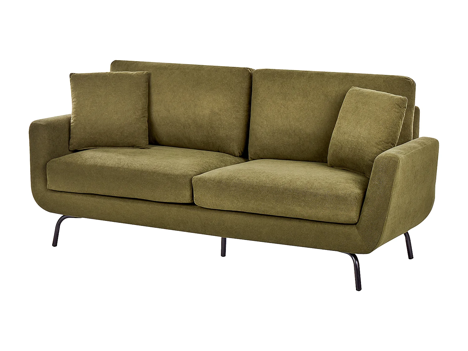 Sofá VESALA Tecido Verde escuro 3 lugares