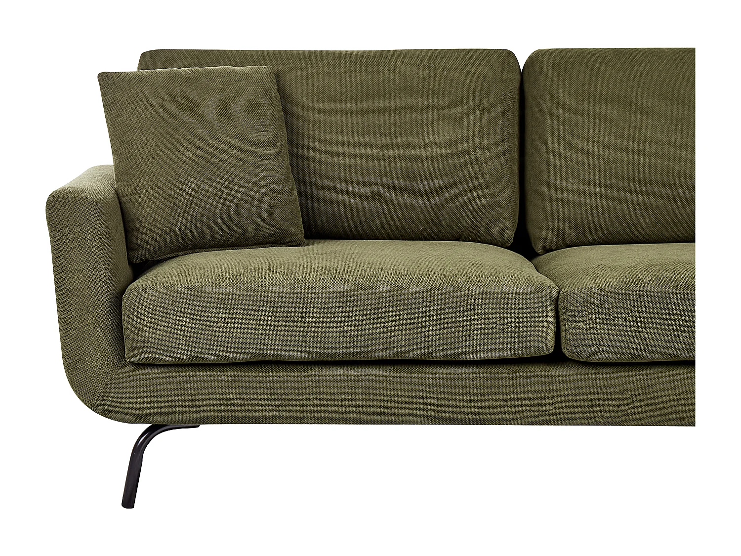 Sofá VESALA Tecido Verde escuro 3 lugares