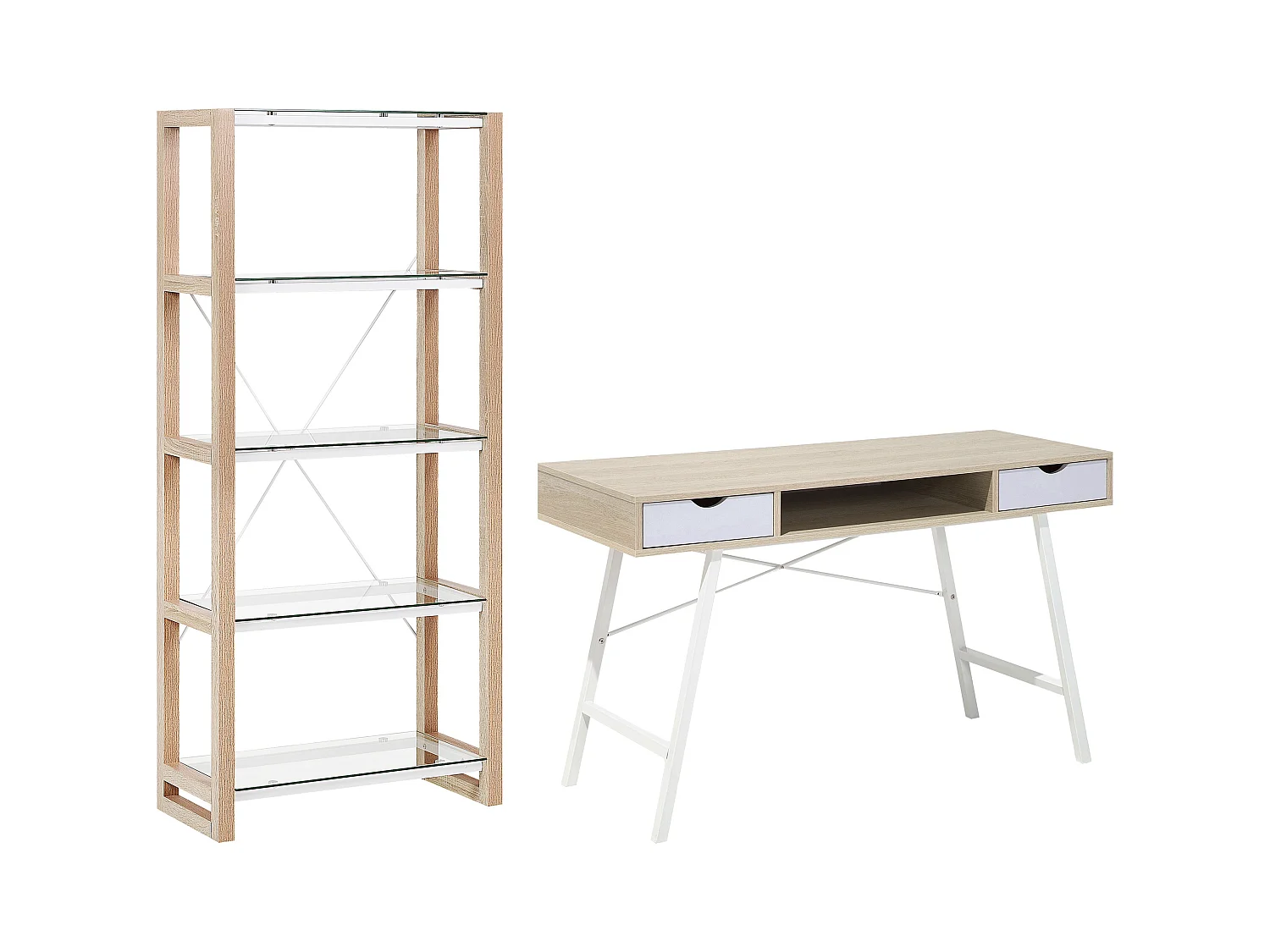 Zestaw mebli biurowych JENKS/CLARITA Biały