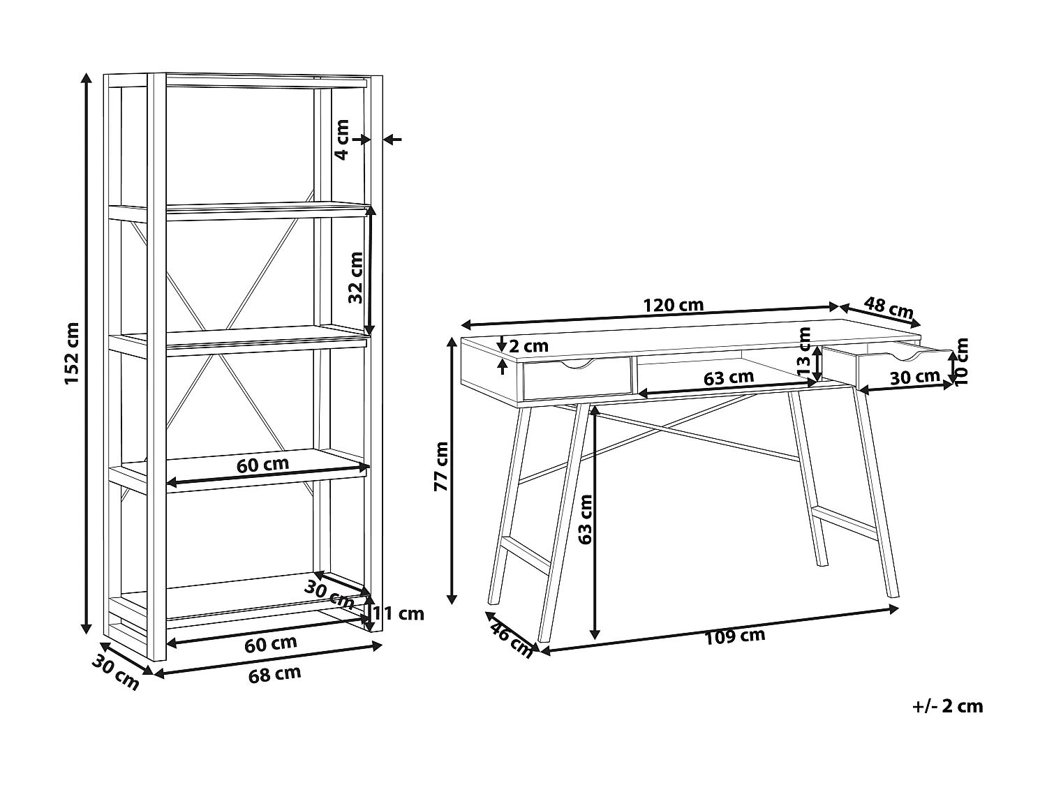 Conjunto de mobiliario de oficina JENKS/CLARITA Blanco