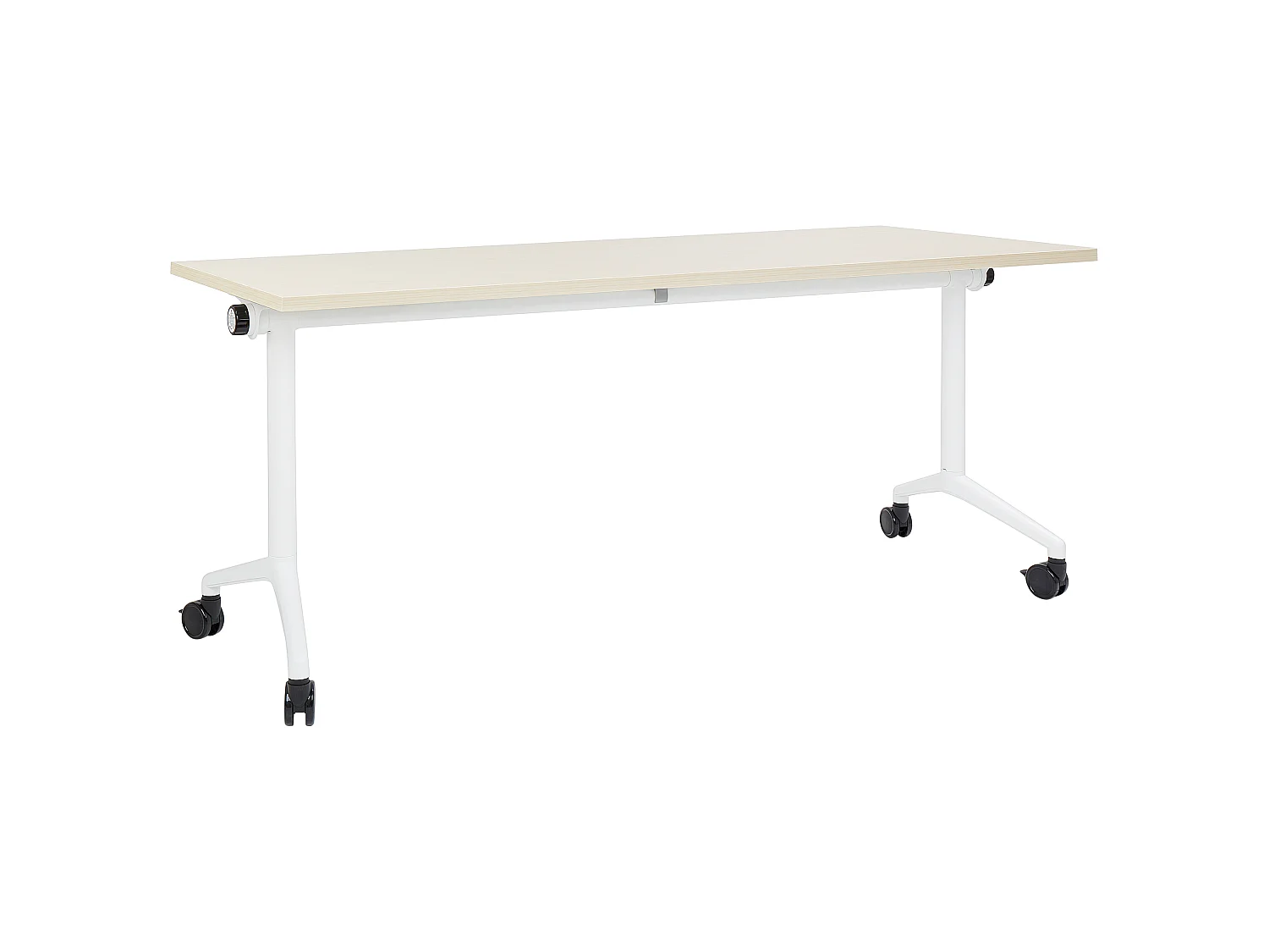 Bureau pliable CAVI Marron clair 180 cm 60 cm avec roues