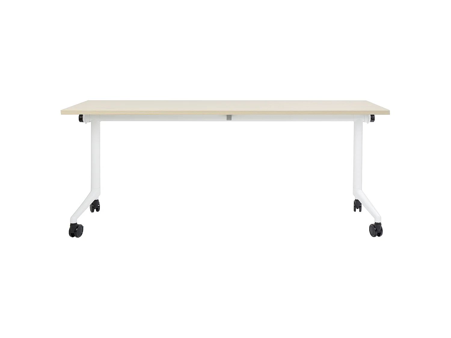 Bureau pliable CAVI Marron clair 180 cm 60 cm avec roues