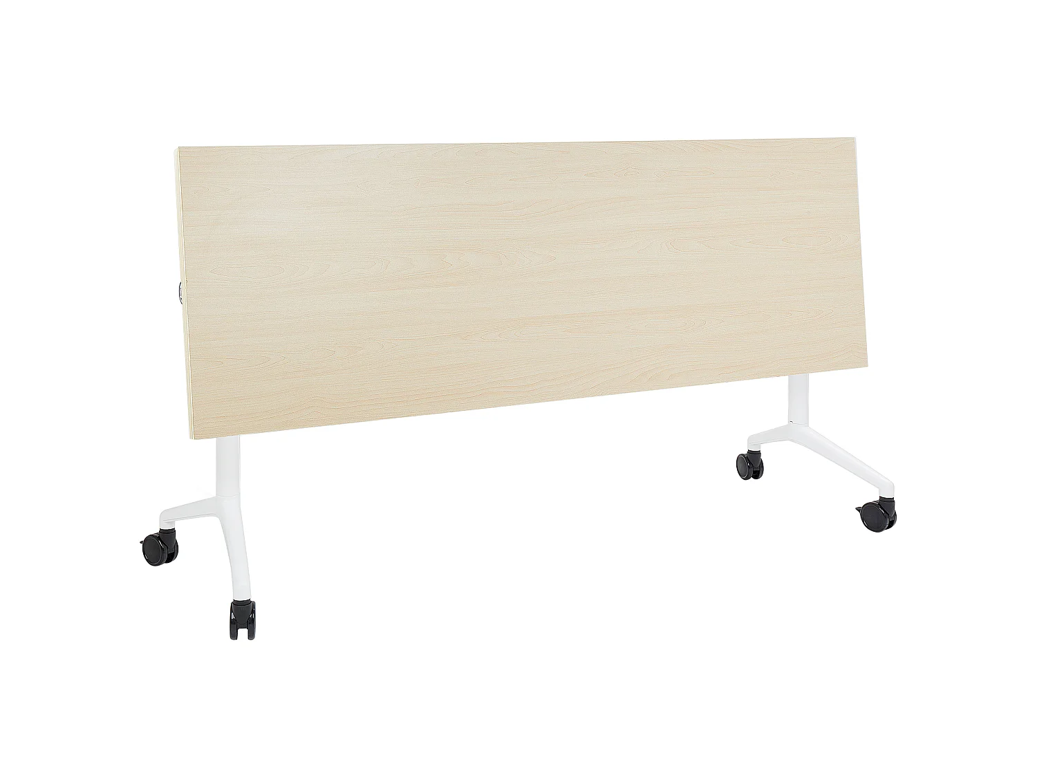 Bureau pliable CAVI Marron clair 180 cm 60 cm avec roues