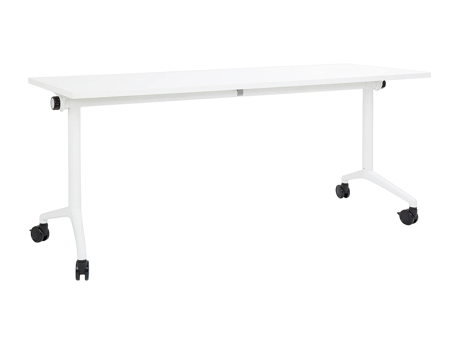Bureau pliable CAVI Blanc 180 cm 60 cm avec roues