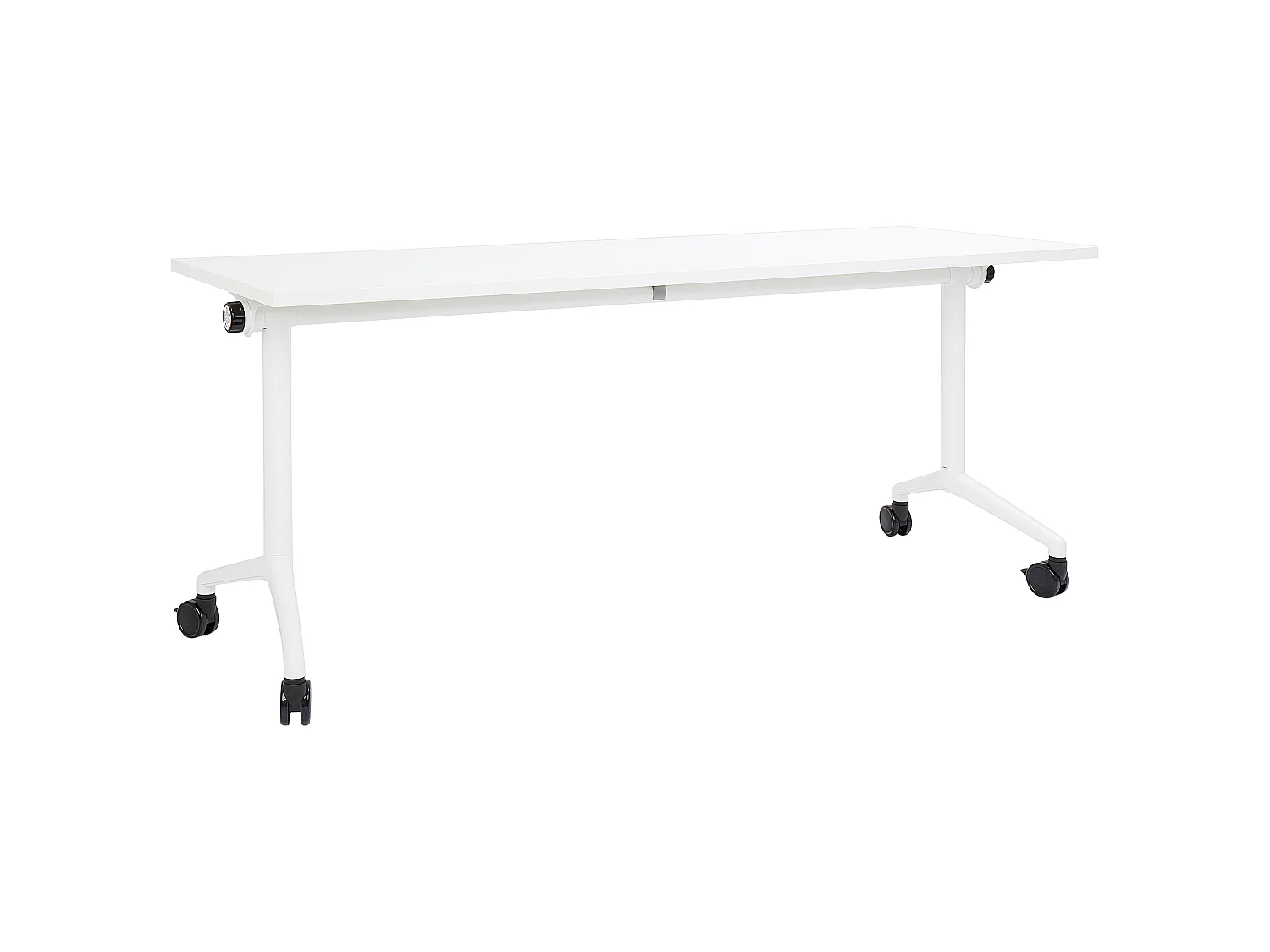 Bureau pliable CAVI Blanc 180 cm 60 cm avec roues
