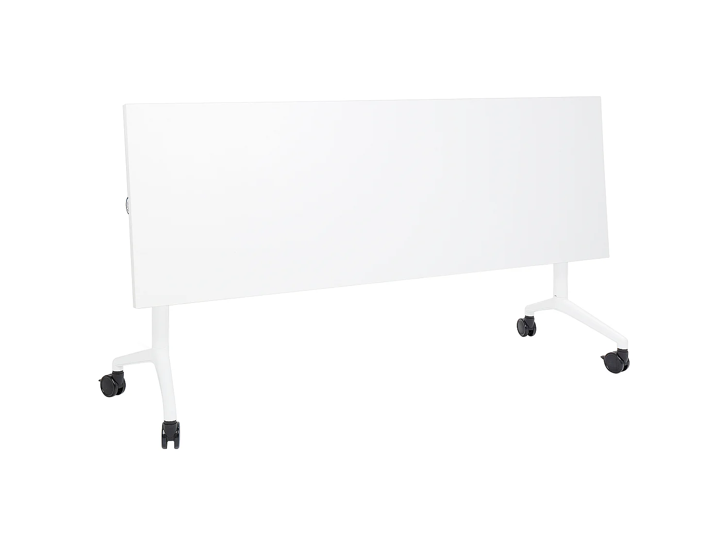 Bureau pliable CAVI Blanc 180 cm 60 cm avec roues
