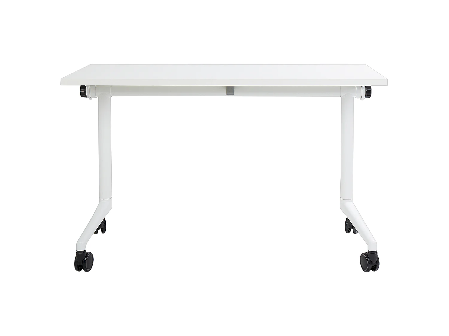 Foldable Office Desk CAVI White 120 cm 60 cm with Wheels