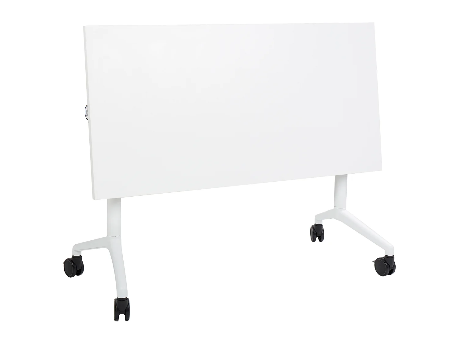 Foldable Office Desk CAVI White 120 cm 60 cm with Wheels