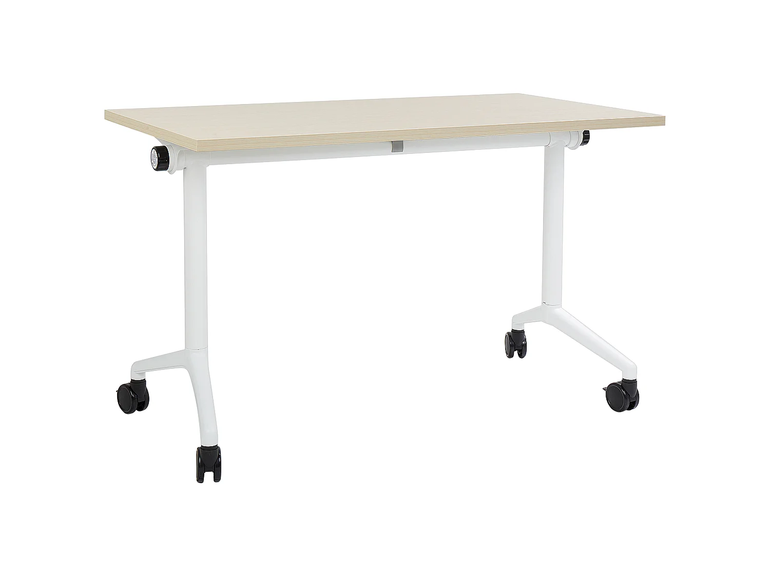 Bureau pliable CAVI Marron clair 120 cm 60 cm avec roues
