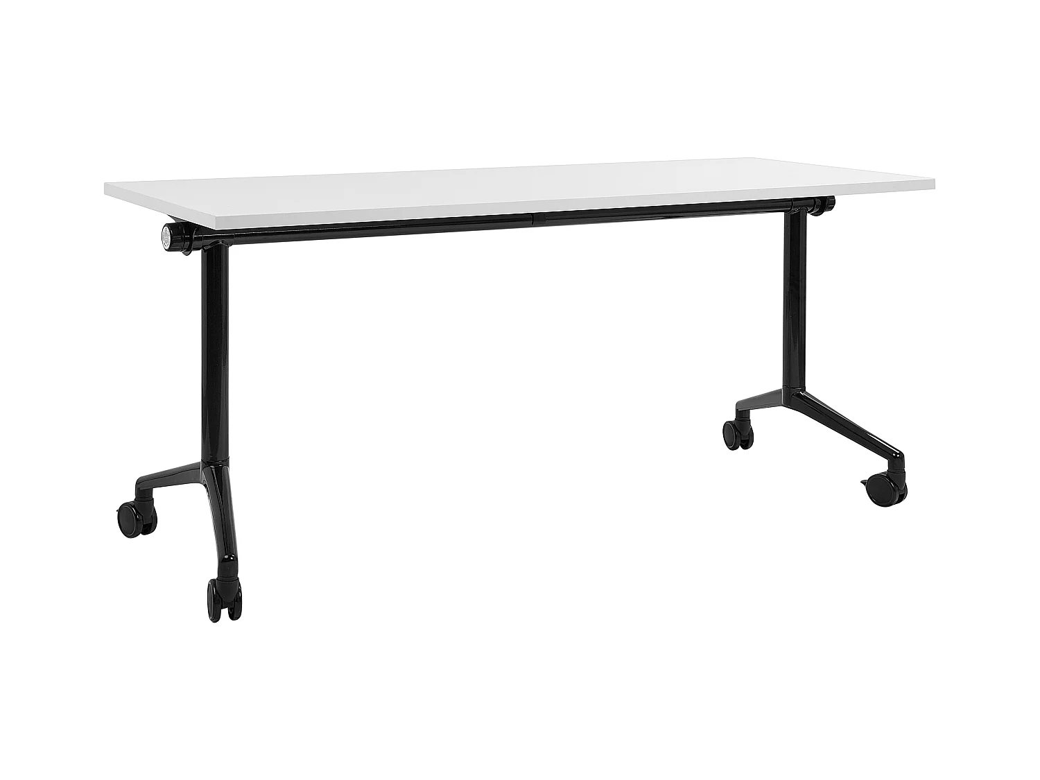 Zusammenklappbarer Schreibtisch CAVI Weiss 160 cm 60 cm mit Rädern