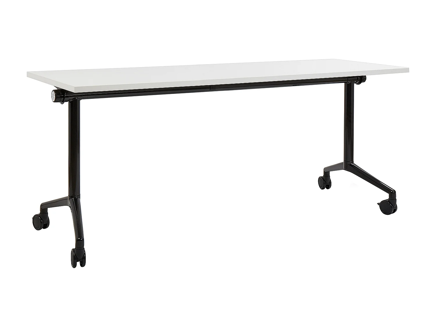 Bureau pliable CAVI Blanc 180 cm 60 cm avec roues