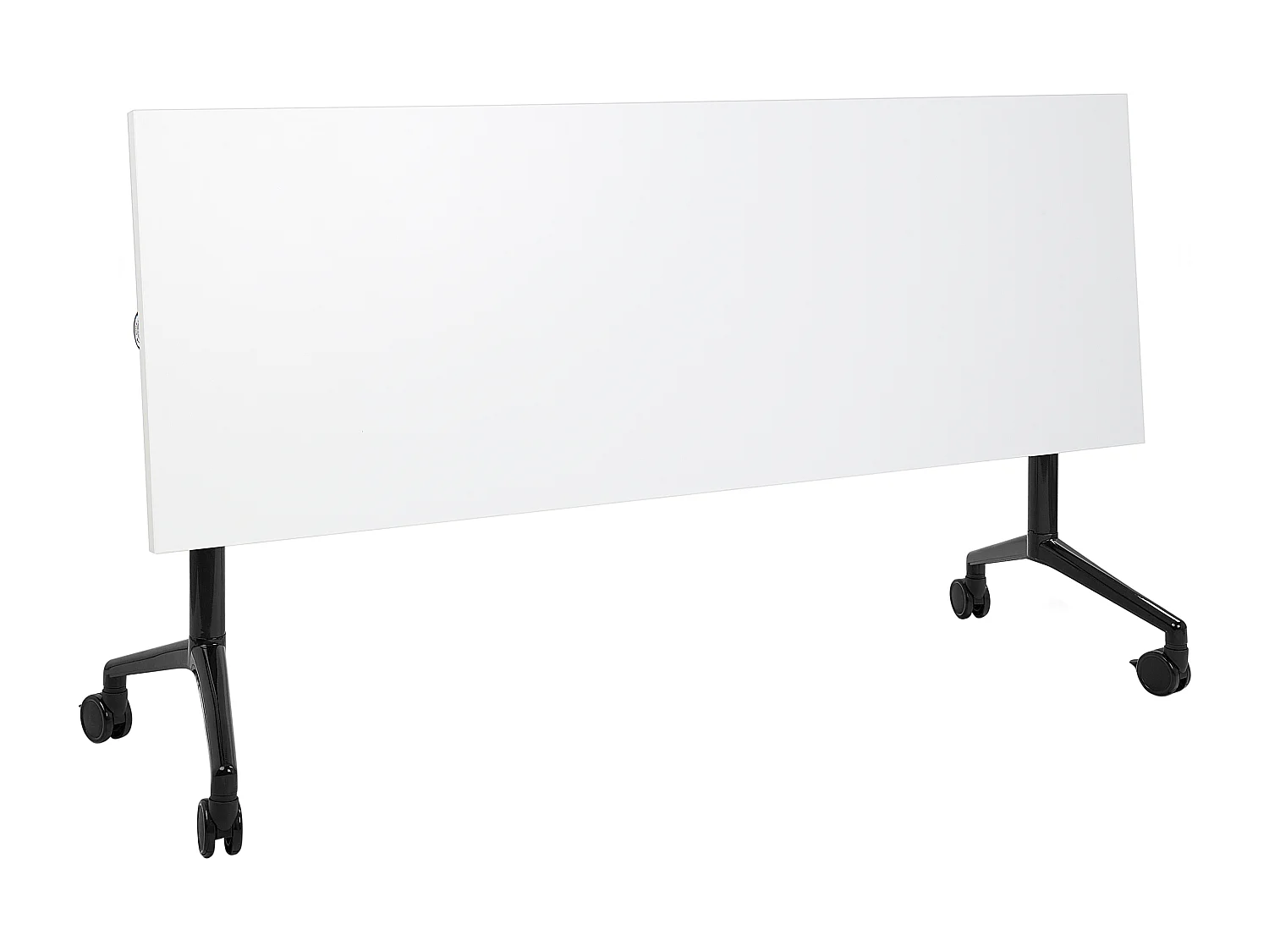 Schreibtisch weiß / schwarz 180x60 cm klappbar mit Rollen modern Cavi