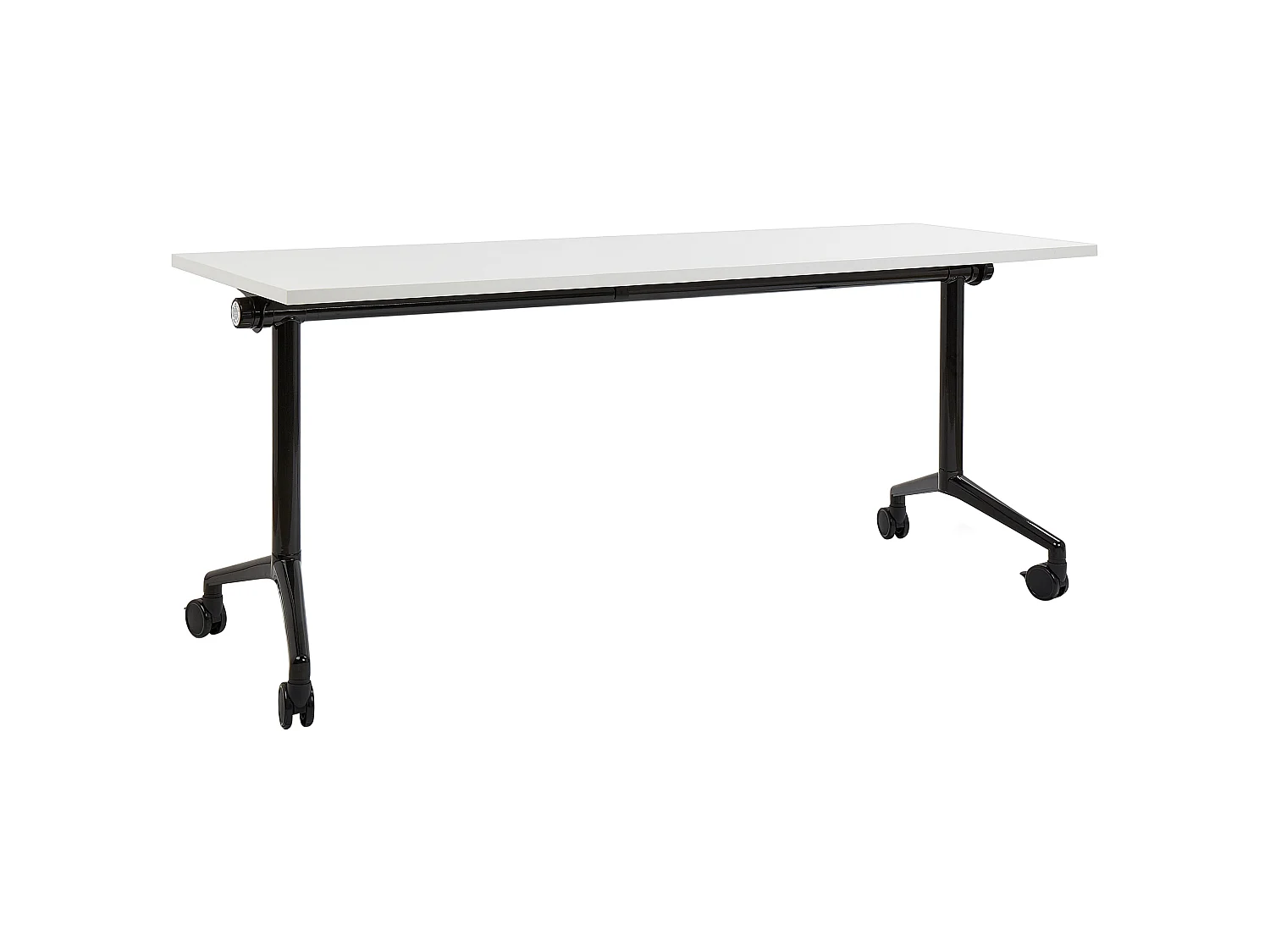 Bureau pliable CAVI Blanc 180 cm 60 cm avec roues