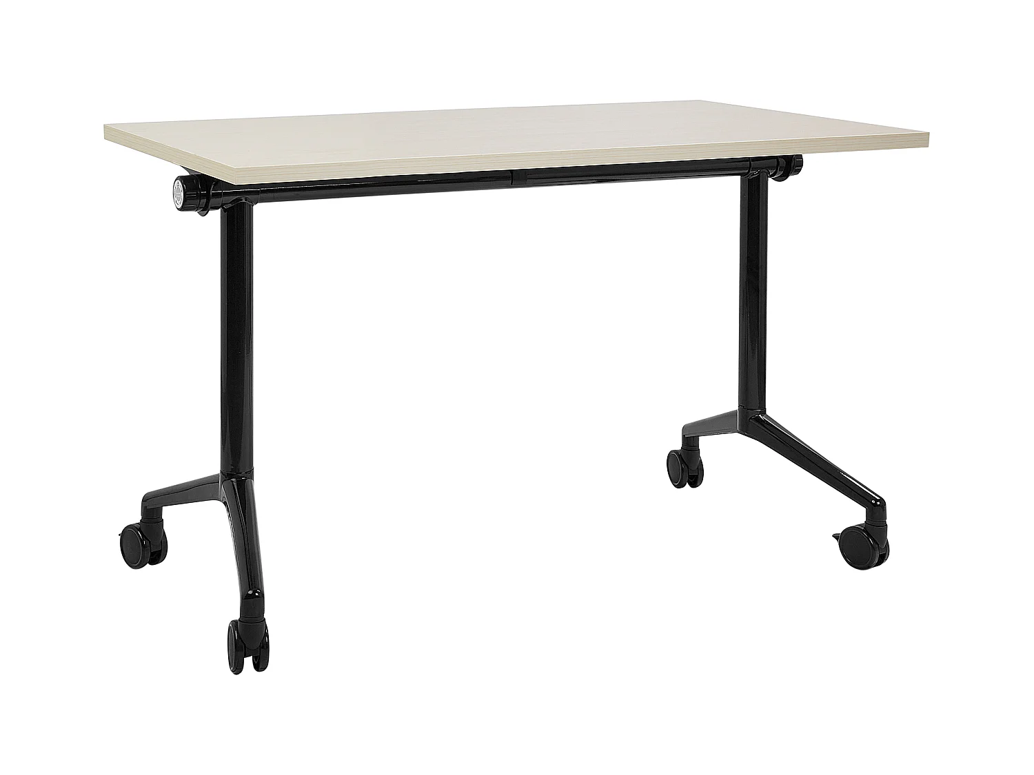Zusammenklappbarer Schreibtisch CAVI Hellbraun 120 cm 60 cm mit Rädern