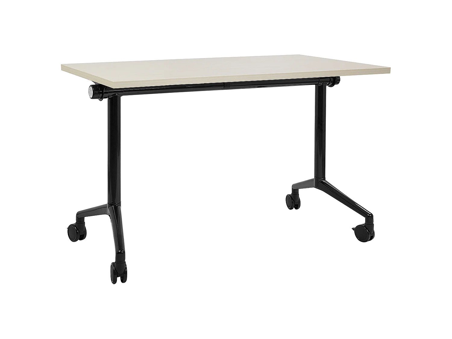 Bureau pliable CAVI Marron clair 120 cm 60 cm avec roues
