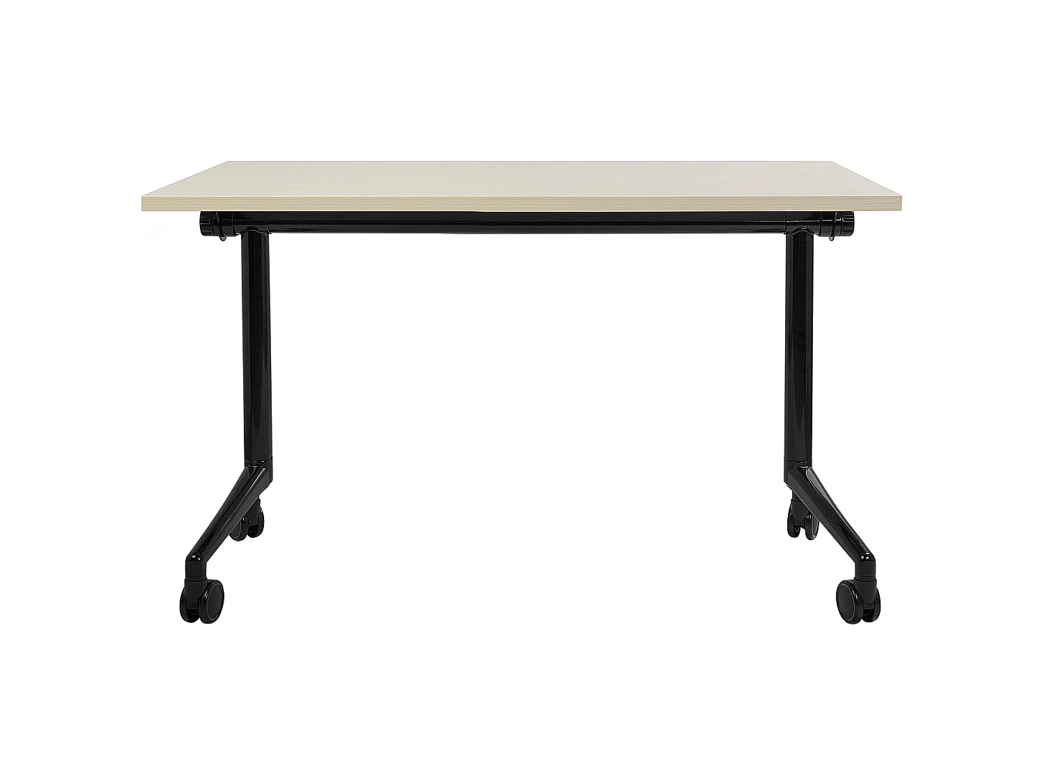 Bureau pliable CAVI Marron clair 120 cm 60 cm avec roues