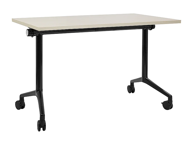 Zusammenklappbarer Schreibtisch CAVI Hellbraun 120 cm 60 cm mit Rädern