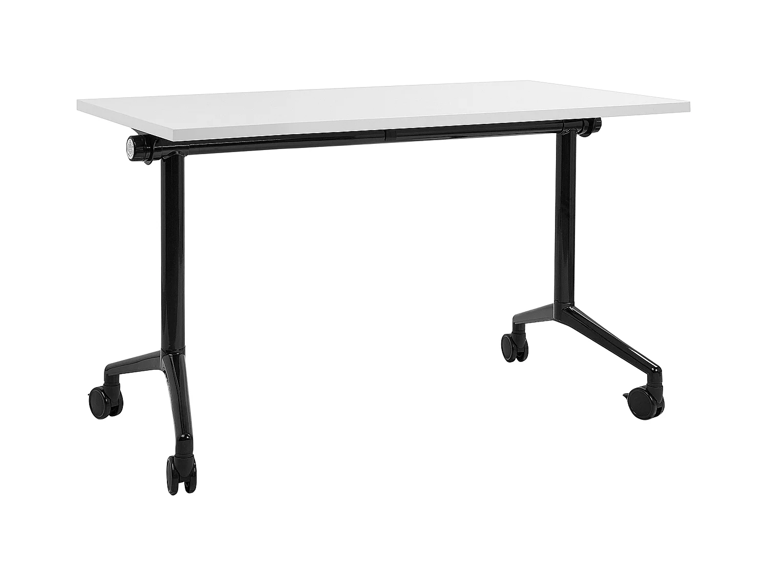 Zusammenklappbarer Schreibtisch CAVI Weiss 120 cm 60 cm mit Rädern