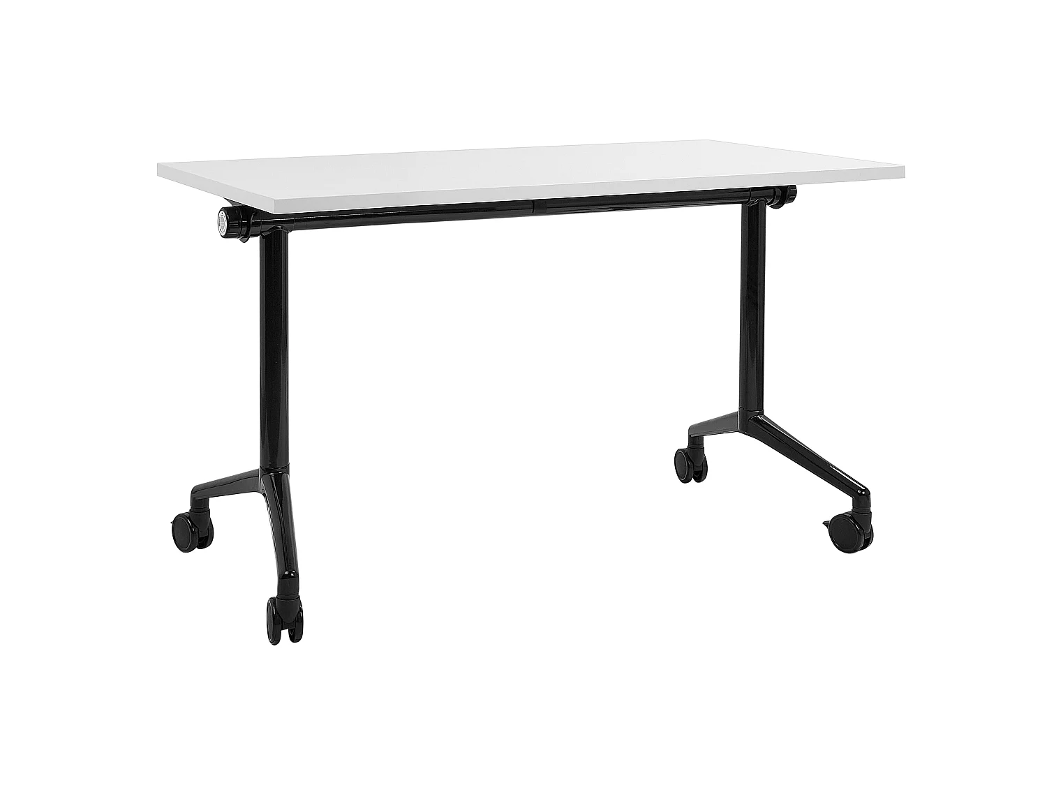 Bureau pliable CAVI Blanc 120 cm 60 cm avec roues