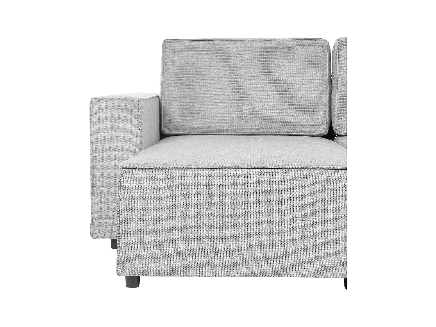 U-förmiges Schlafsofa VATNE Stoff Hellgrau mit Stauraum 4-Sitzer