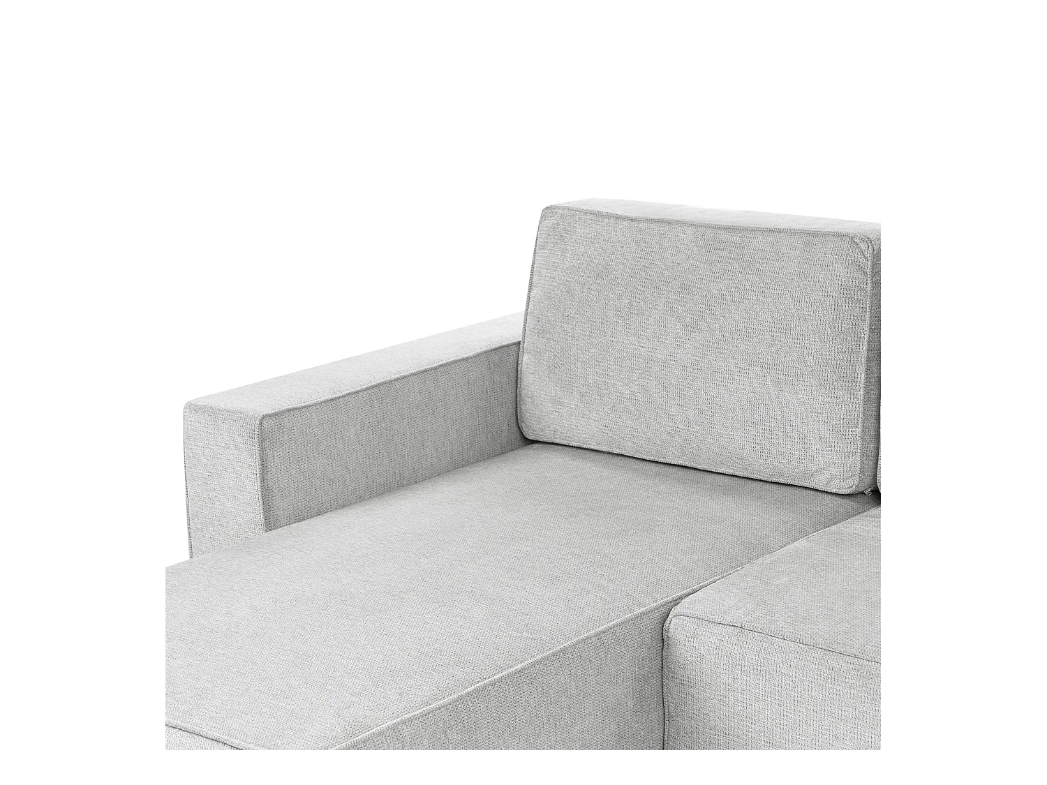 U-förmiges Schlafsofa VATNE Stoff Hellgrau mit Stauraum 4-Sitzer