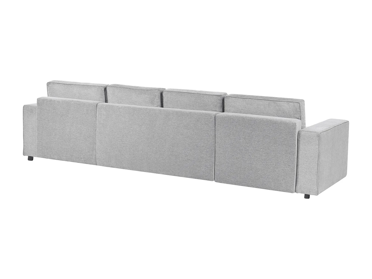 Canapé-lit en forme de U 4 places VATNE Tissu Gris clair avec rangement