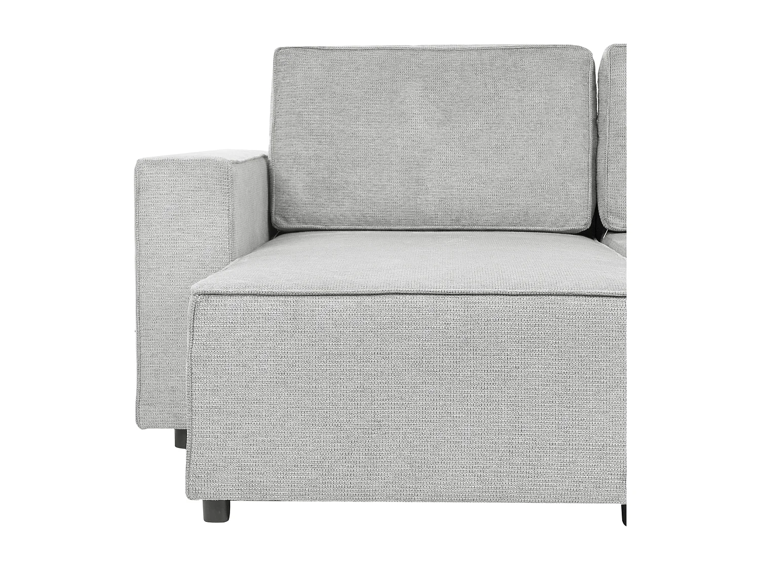 Canapé-lit en forme de U 4 places VATNE Tissu Gris clair avec rangement