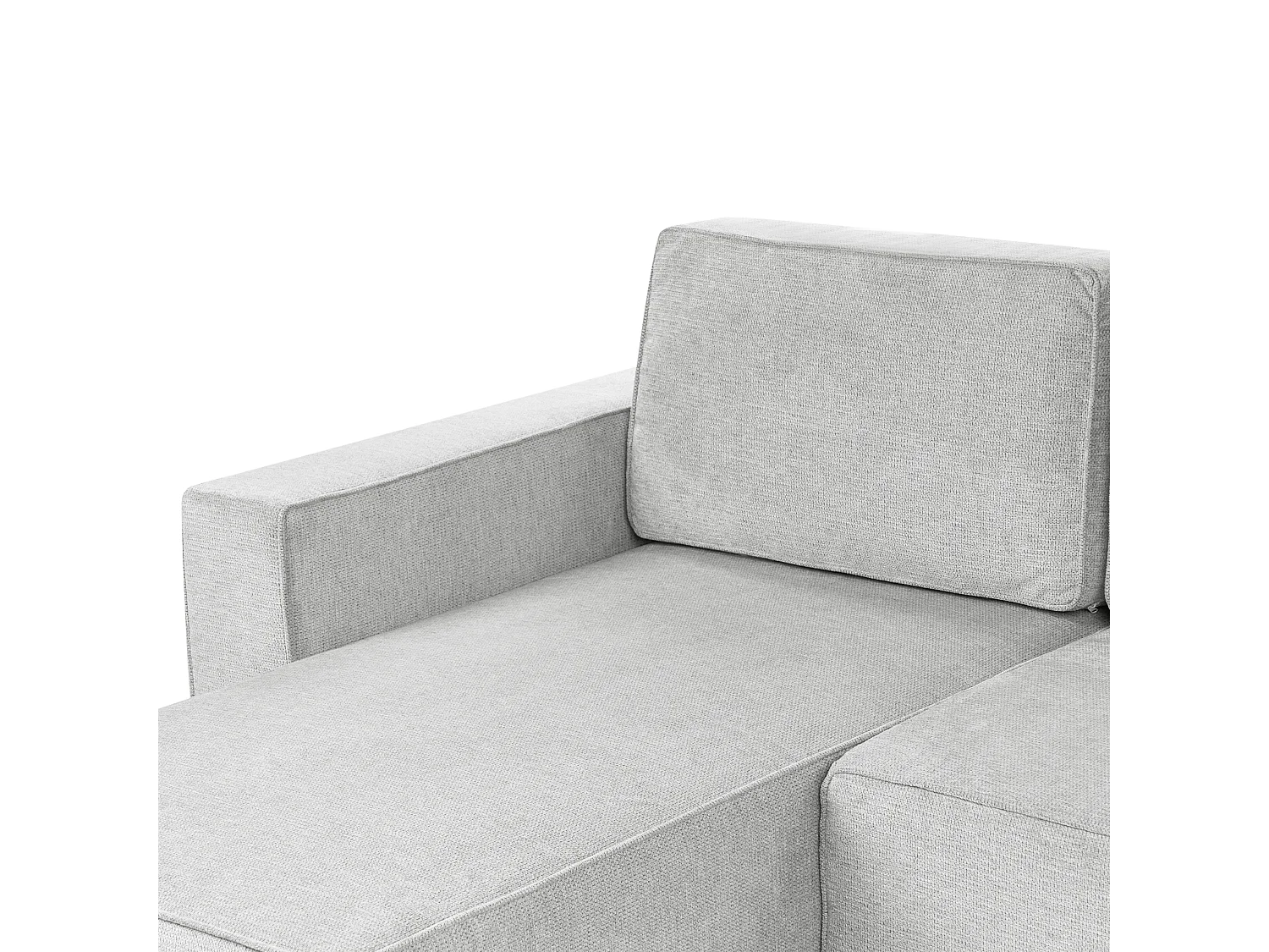 Canapé-lit en forme de U 4 places VATNE Tissu Gris clair avec rangement