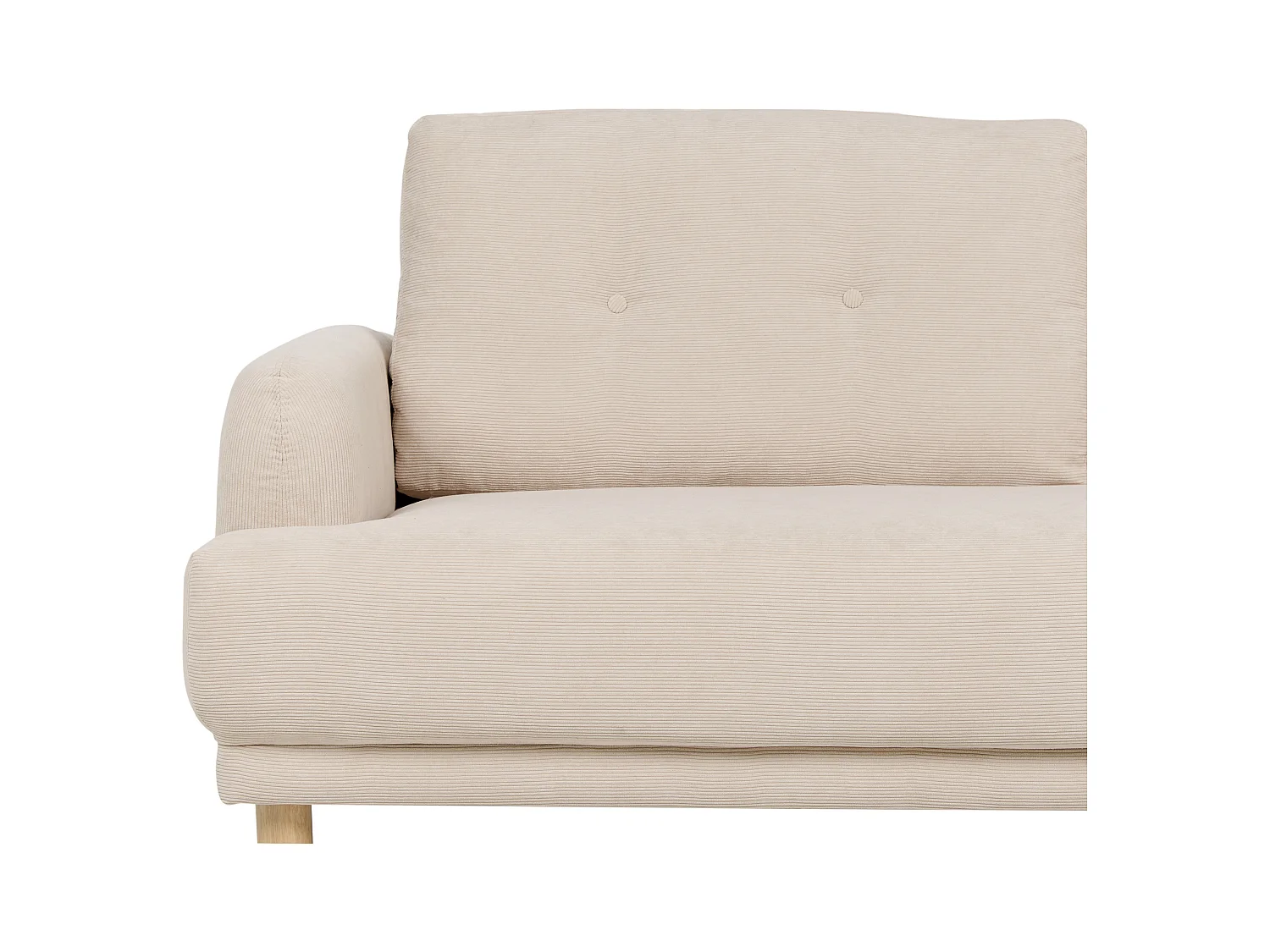 Canapé 3 places TUVE Velours côtelé Beige