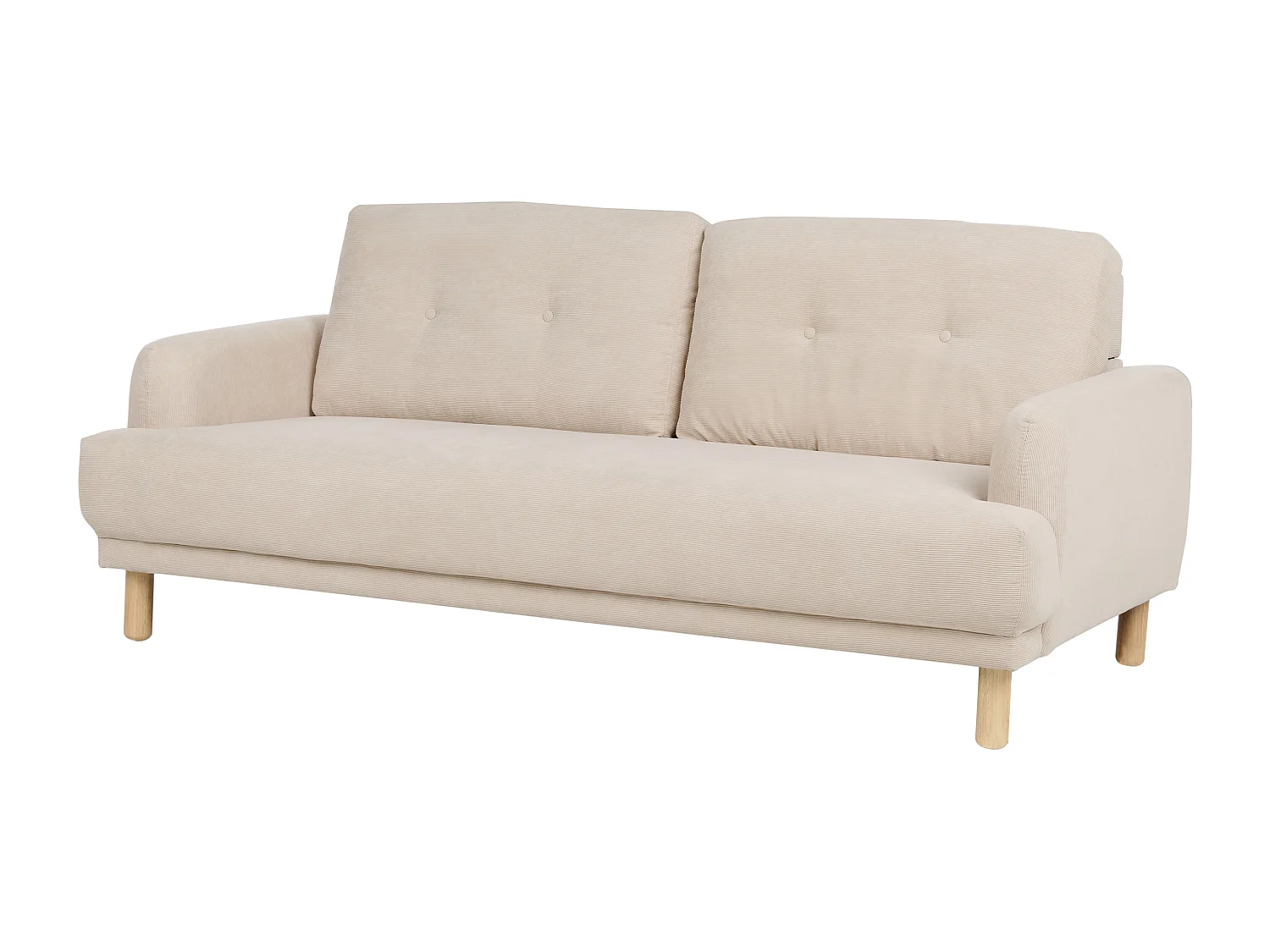 Sofa TUVE Cord Beige 3-Sitzer