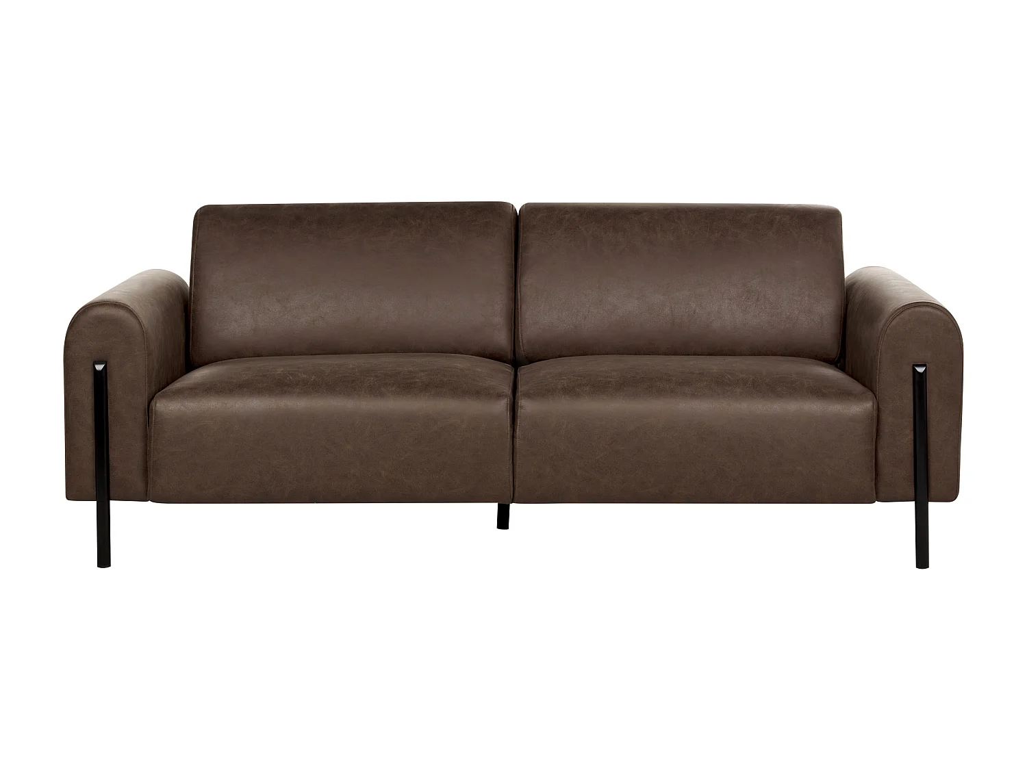 Canapé 3 places ASKIM Tissu Marron foncé