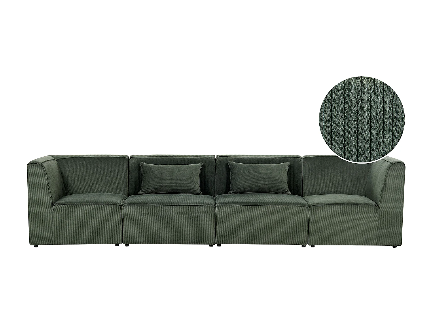 Modulsofa LEMVIG Cord Dunkelgrün 4-Sitzer