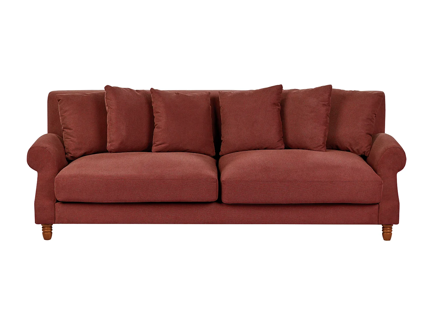 Canapé 3 places EIKE Tissu Rouge