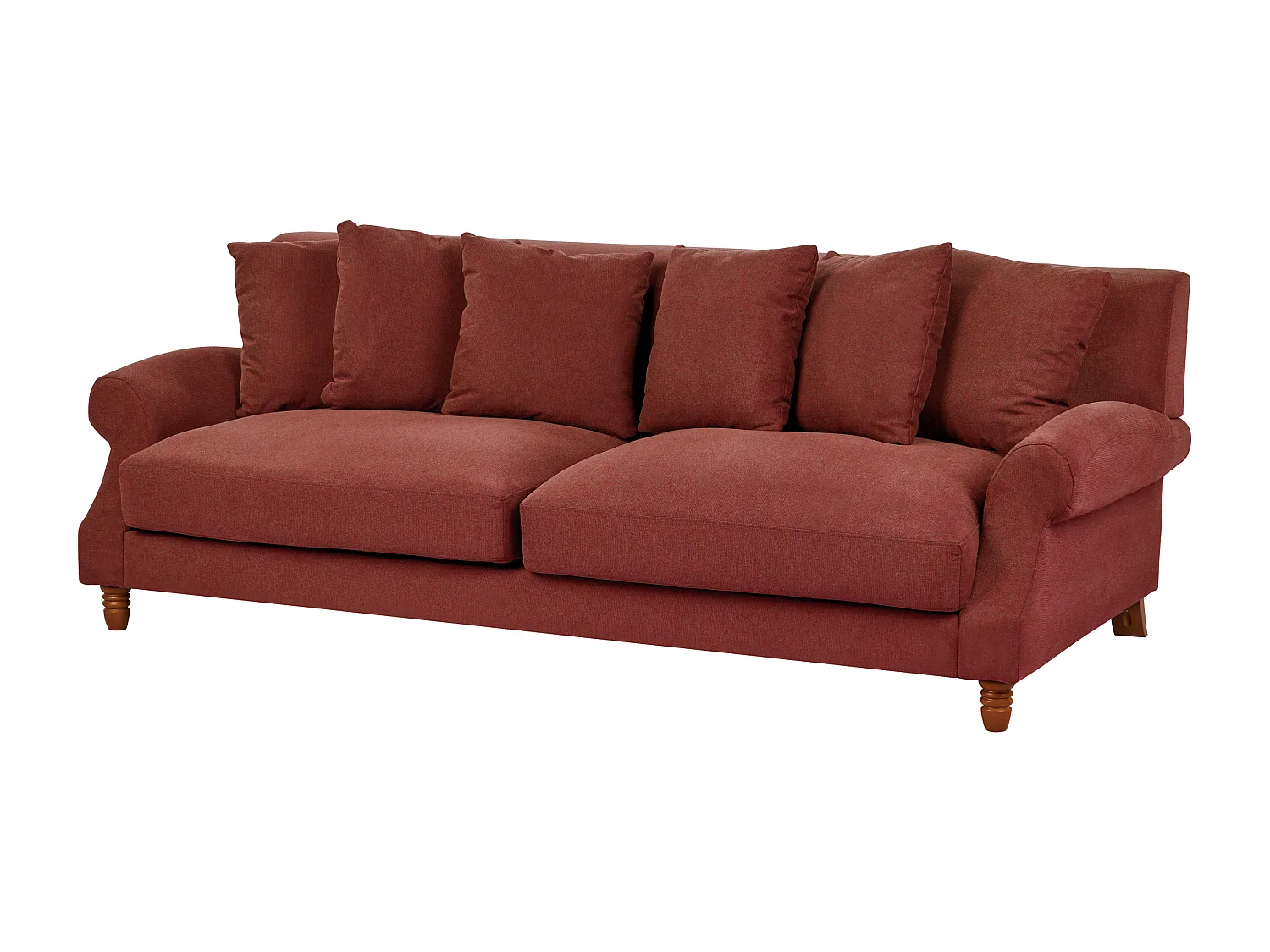 Canapé 3 places EIKE Tissu Rouge