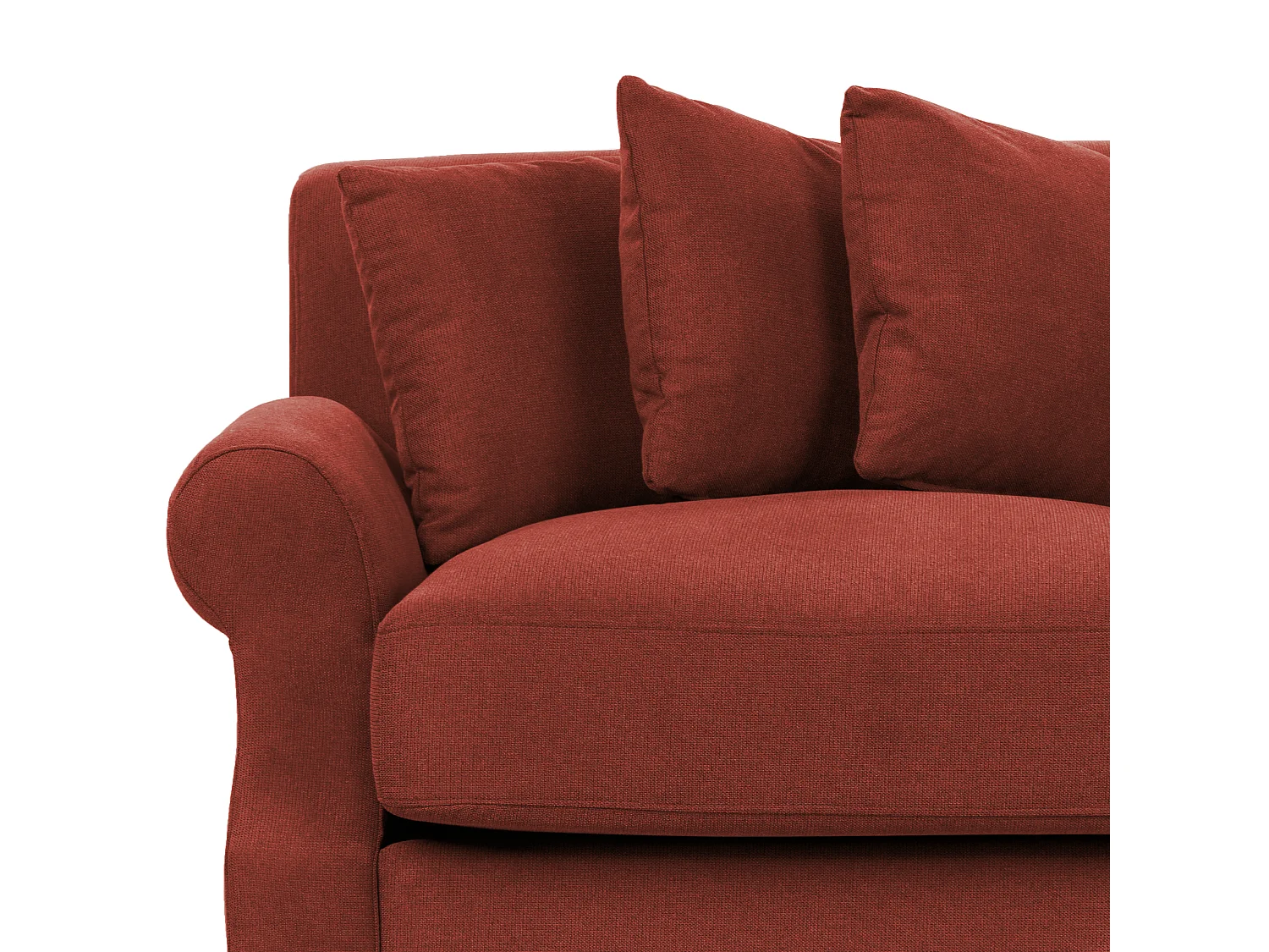 Canapé 3 places EIKE Tissu Rouge