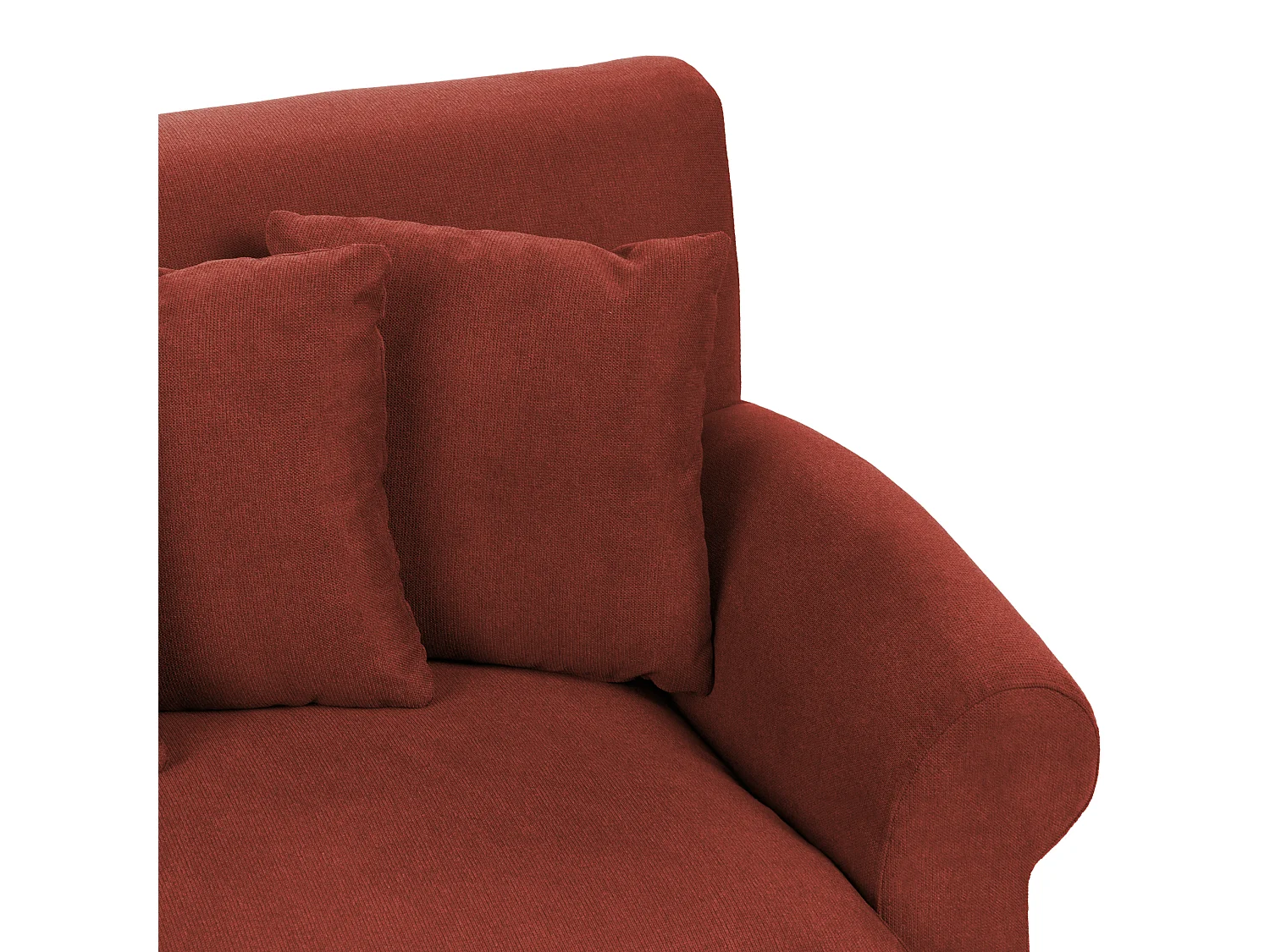 Canapé 3 places EIKE Tissu Rouge