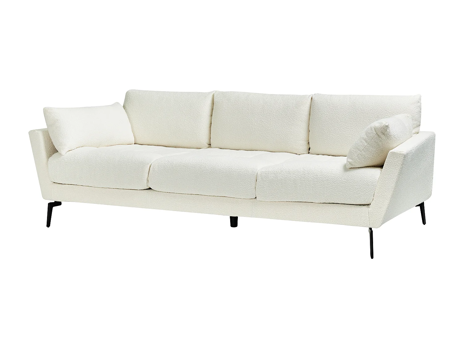 Sofa NENOLA Boucle Złamana biel dla 4 osób