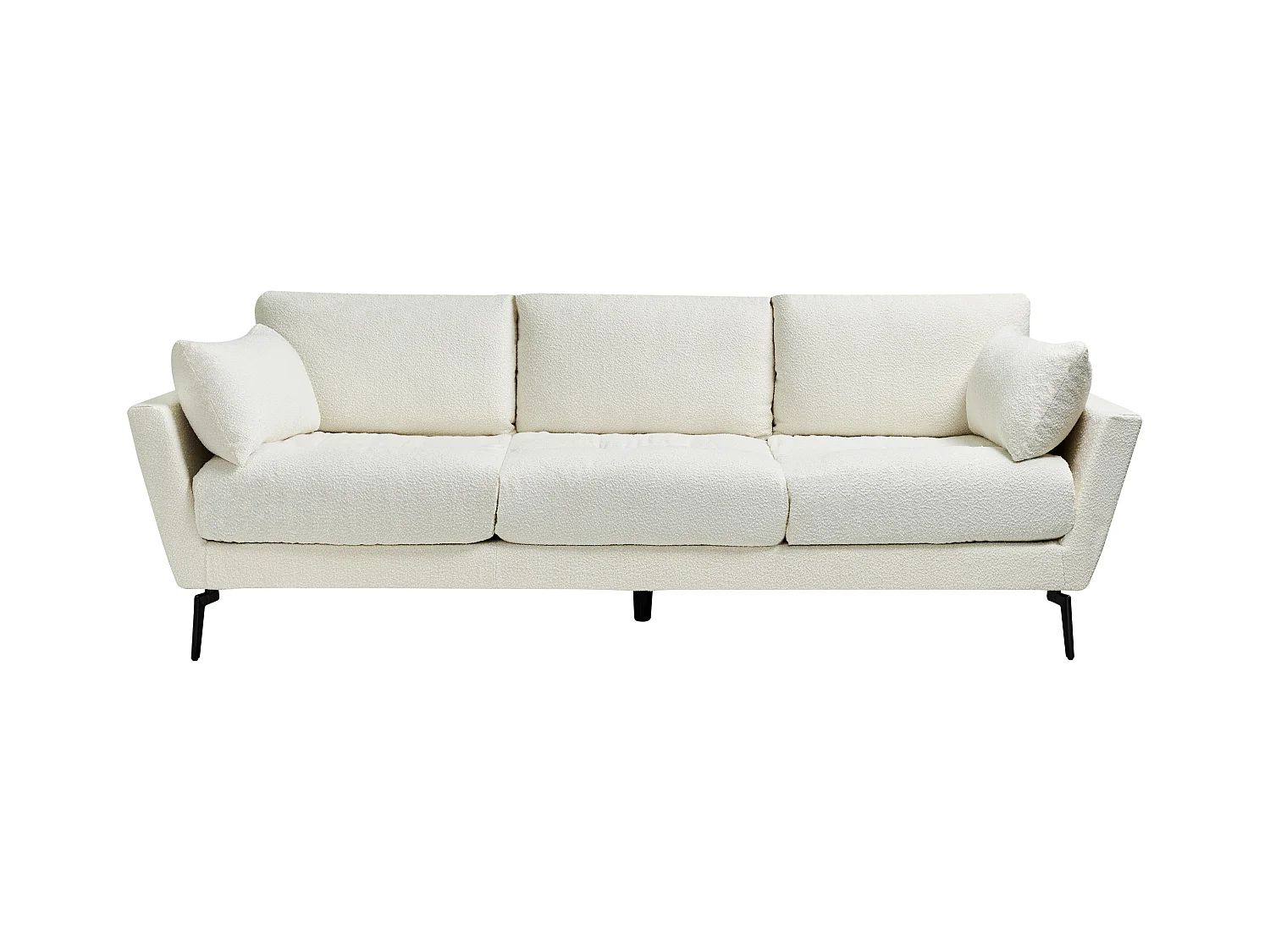 Canapé 4 places NENOLA Bouclé Blanc cassé