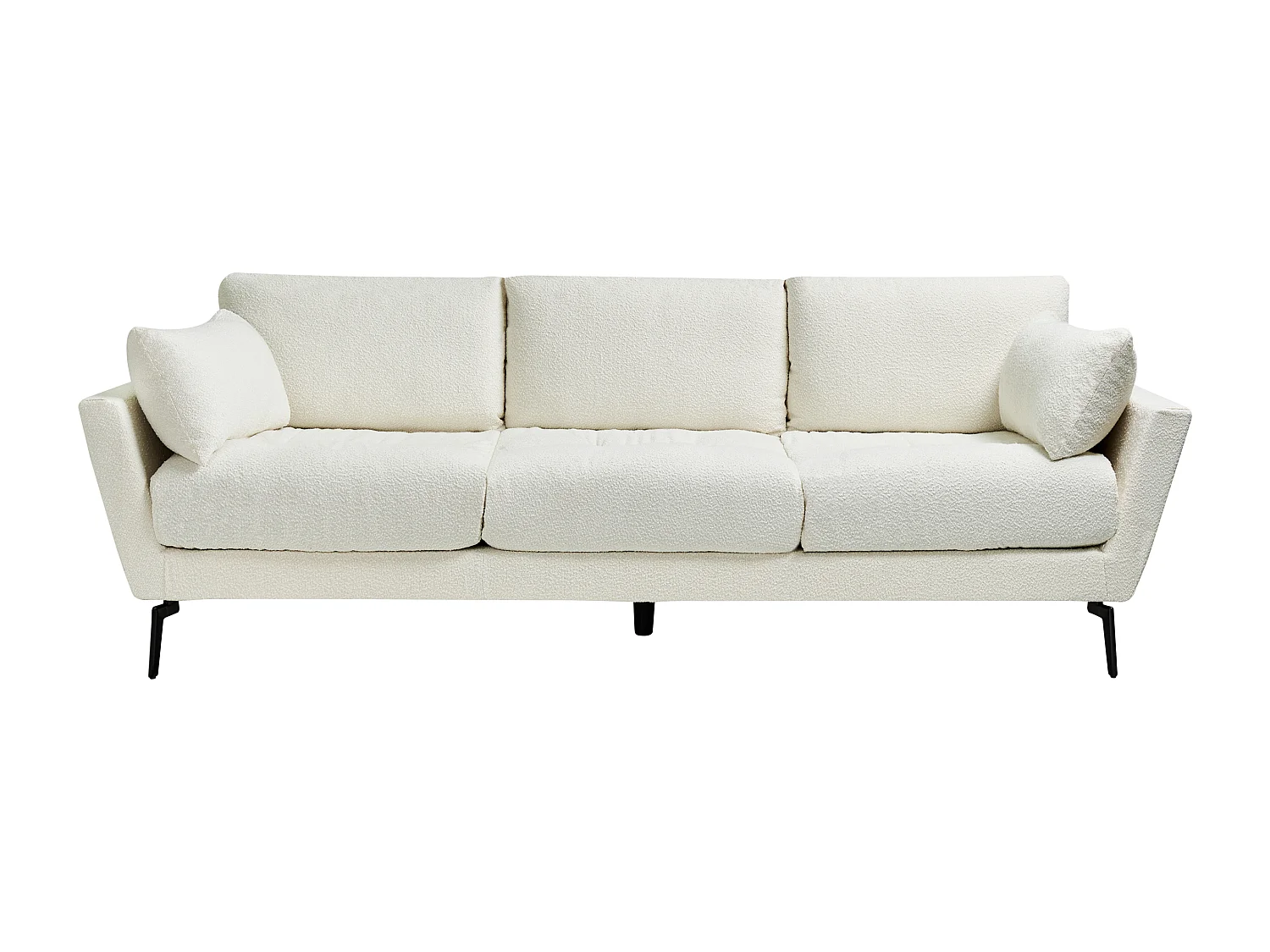 Sofa NENOLA Bouclé Cremeweiss 4-Sitzer