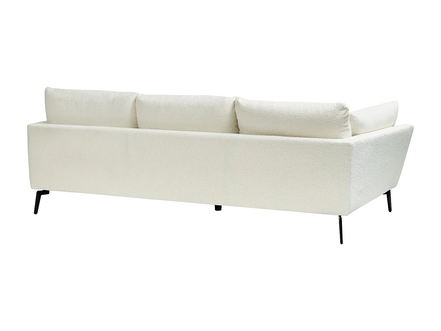 Sofa NENOLA Bouclé Cremeweiss 4-Sitzer