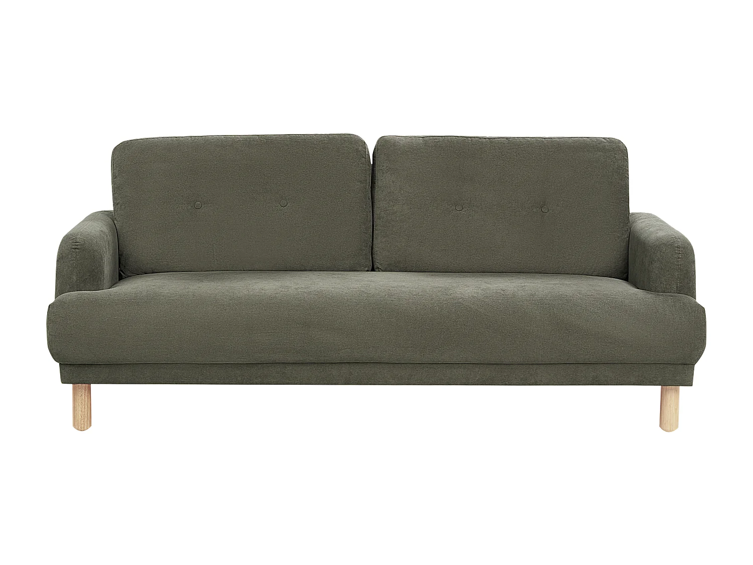 Divano TUVE Velluto a coste Verde scuro 3 posti