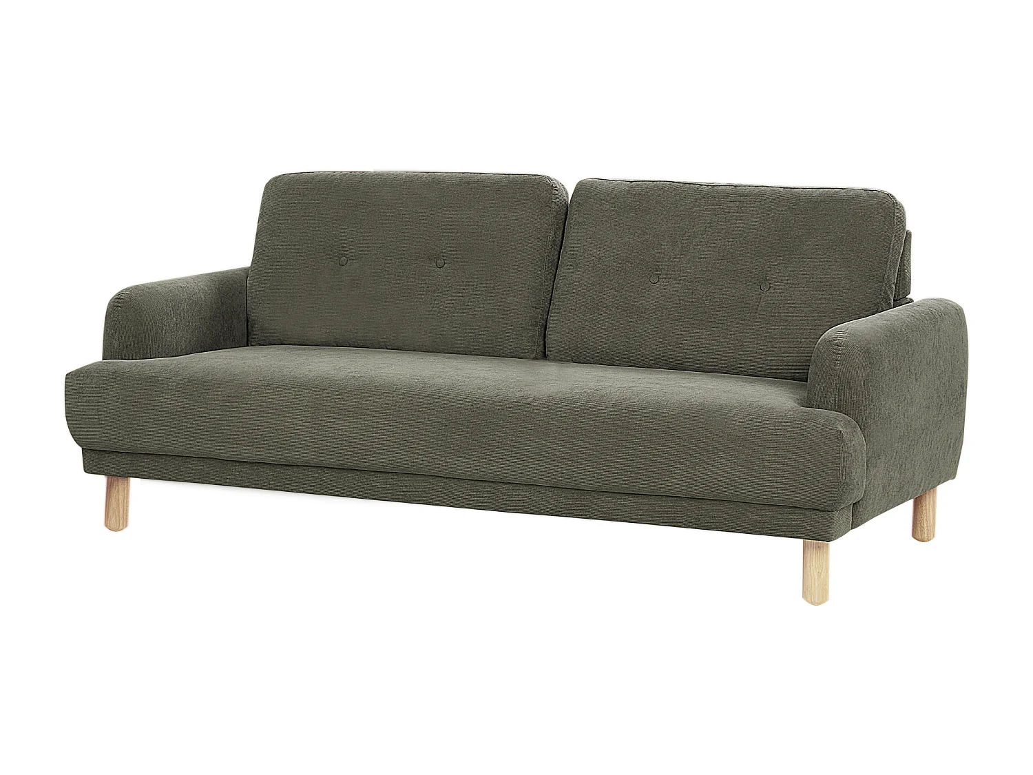 Canapé 3 places TUVE Velours côtelé Vert foncé