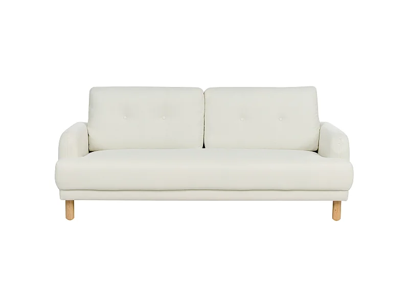 Sofá TUVE Tecido Branco creme 3 lugares