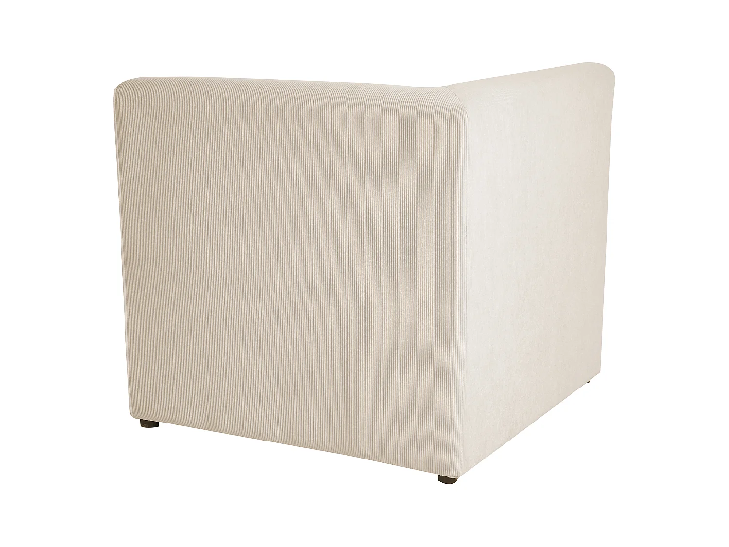 Canapé modulable 4 places LEMVIG Velours côtelé Beige clair