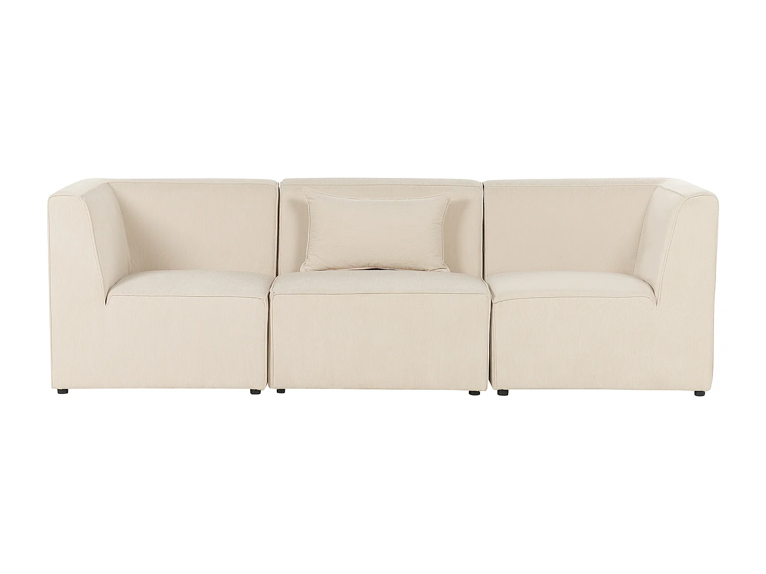 Sofa modułowa LEMVIG Sztruks Jasnobeżowy dla 3 osób