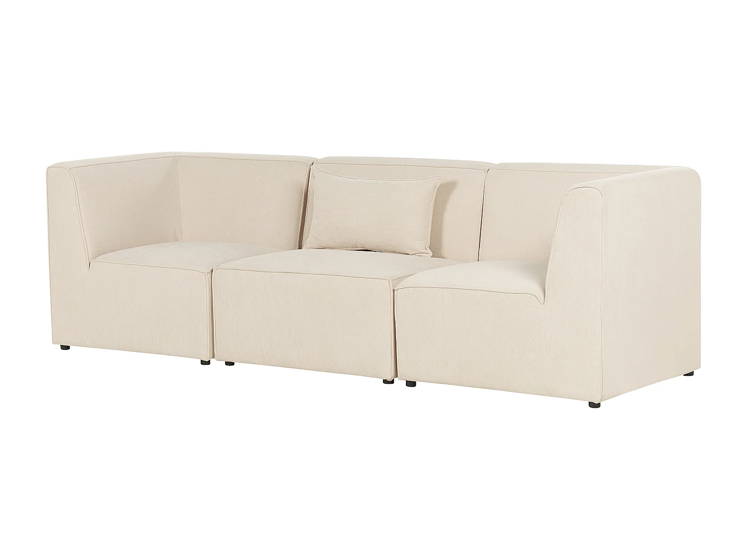 Divano modulare LEMVIG Velluto a coste Beige chiaro 3 posti