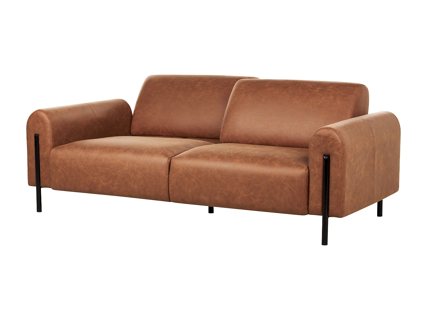 Canapé 3 places ASKIM Tissu Marron doré