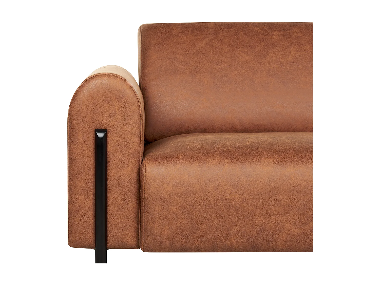 Canapé 3 places ASKIM Tissu Marron doré