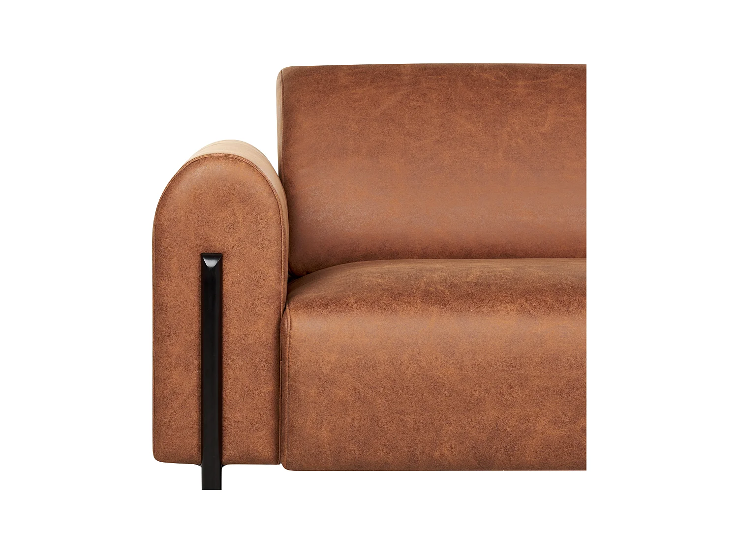 Sofa ASKIM Stoff Goldbraun 3-Sitzer